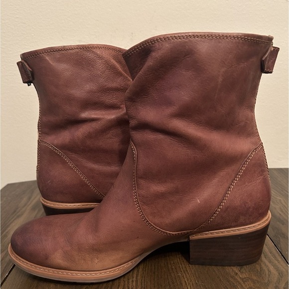 Timberland Southerlin Bay Mid-back Zip Slouch Boot Brown Leather Women's Size 11 - Picture 10 of 15